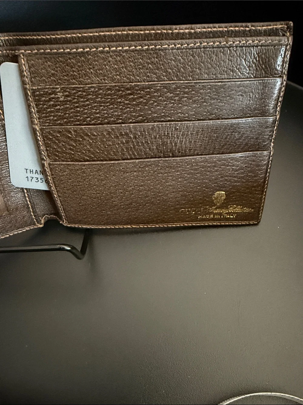 Gucci Brown GG Canvas Wallet with Green and Red Web Stripe